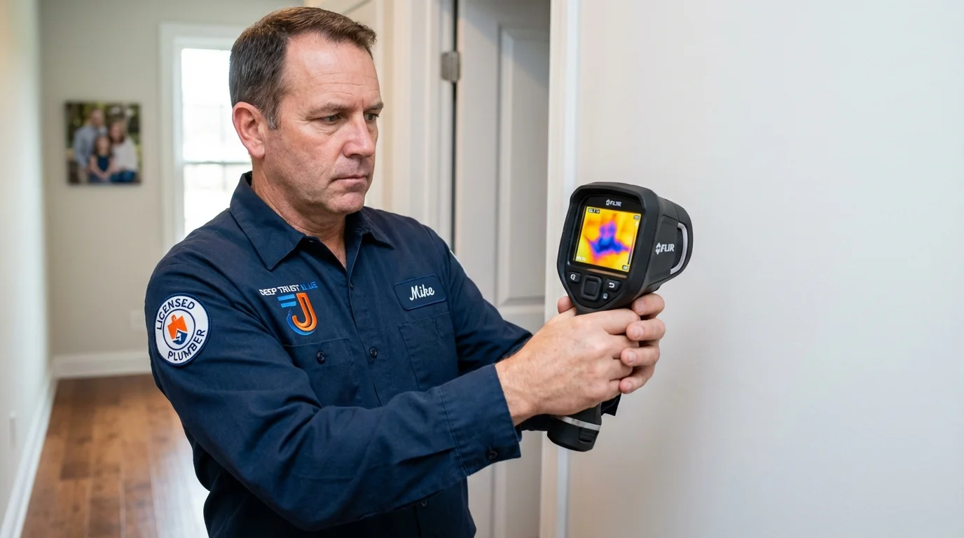 Thermal imaging leak detection by Johns Plumbing LLC in Industry